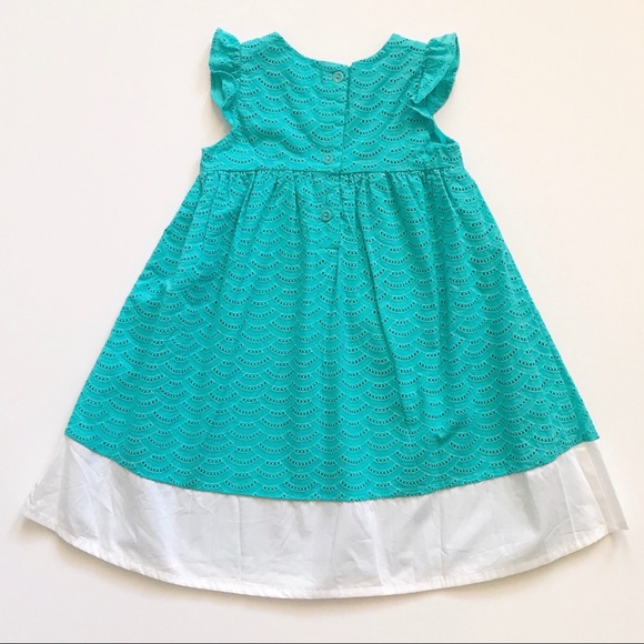 Aqua Eyelet Dress - Picture 2 of 6
